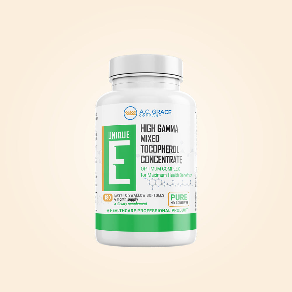 UNIQUE E High Gamma Mixed Tocopherol 180 Softgels