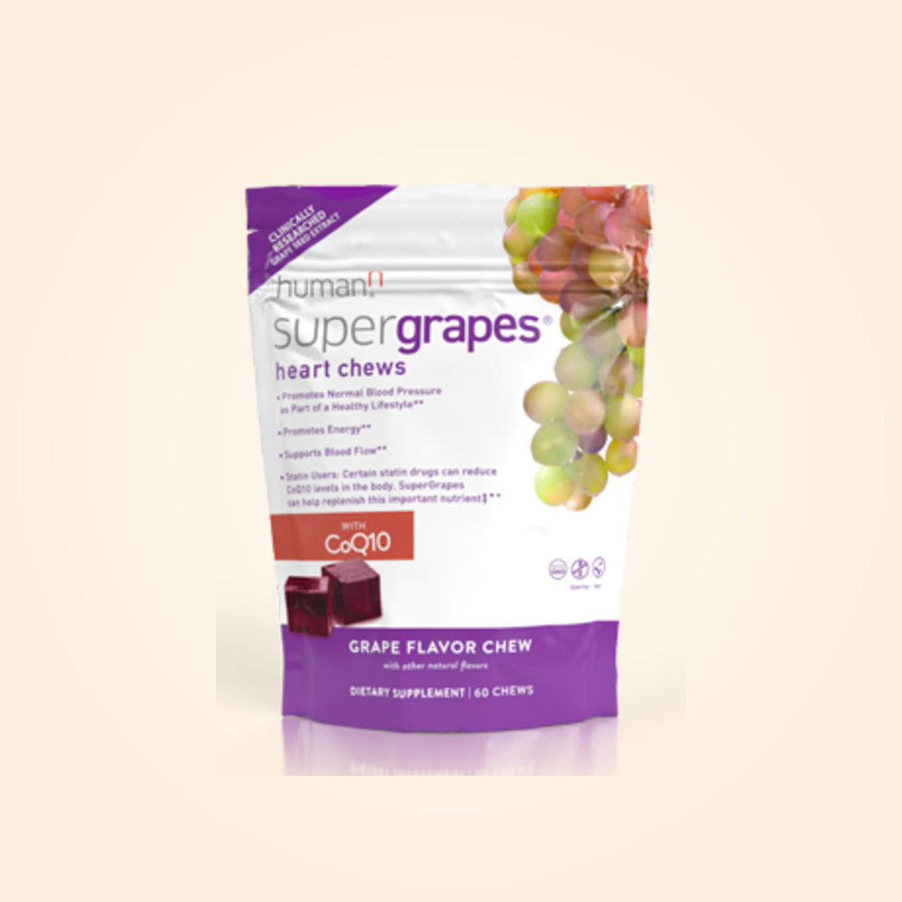 SuperGrapes Heart Chews  60 Chews