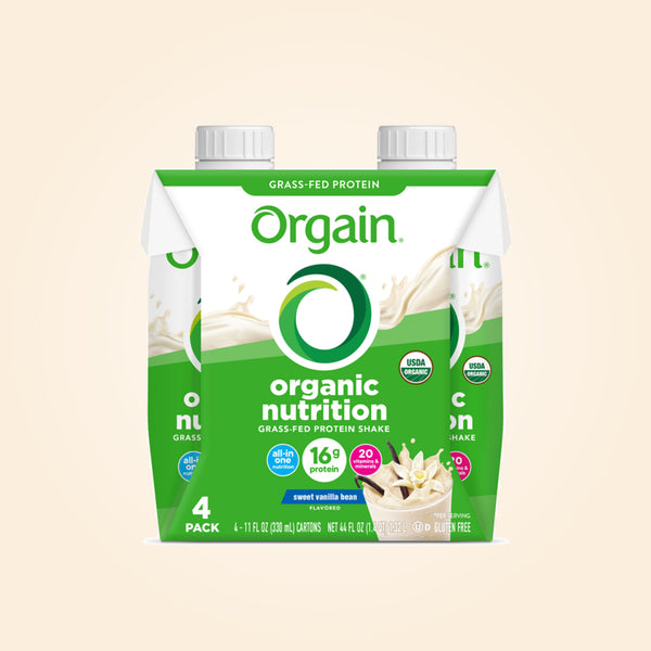 Organic Nutrition Shake Sweet Vanilla Bean 4 Pack