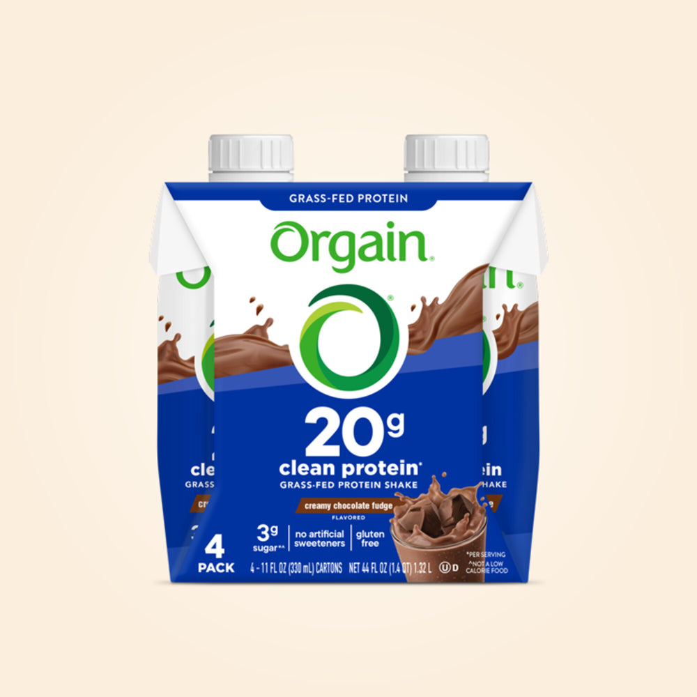 Clean Protein Grass Fed Protein Shake Creamy Chocolate Fudge 4 Pack