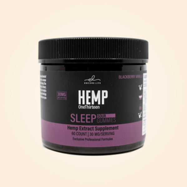 HEMP OneThirteen Sleep Sour Gummies Blackberry Vanilla 60 Gummies