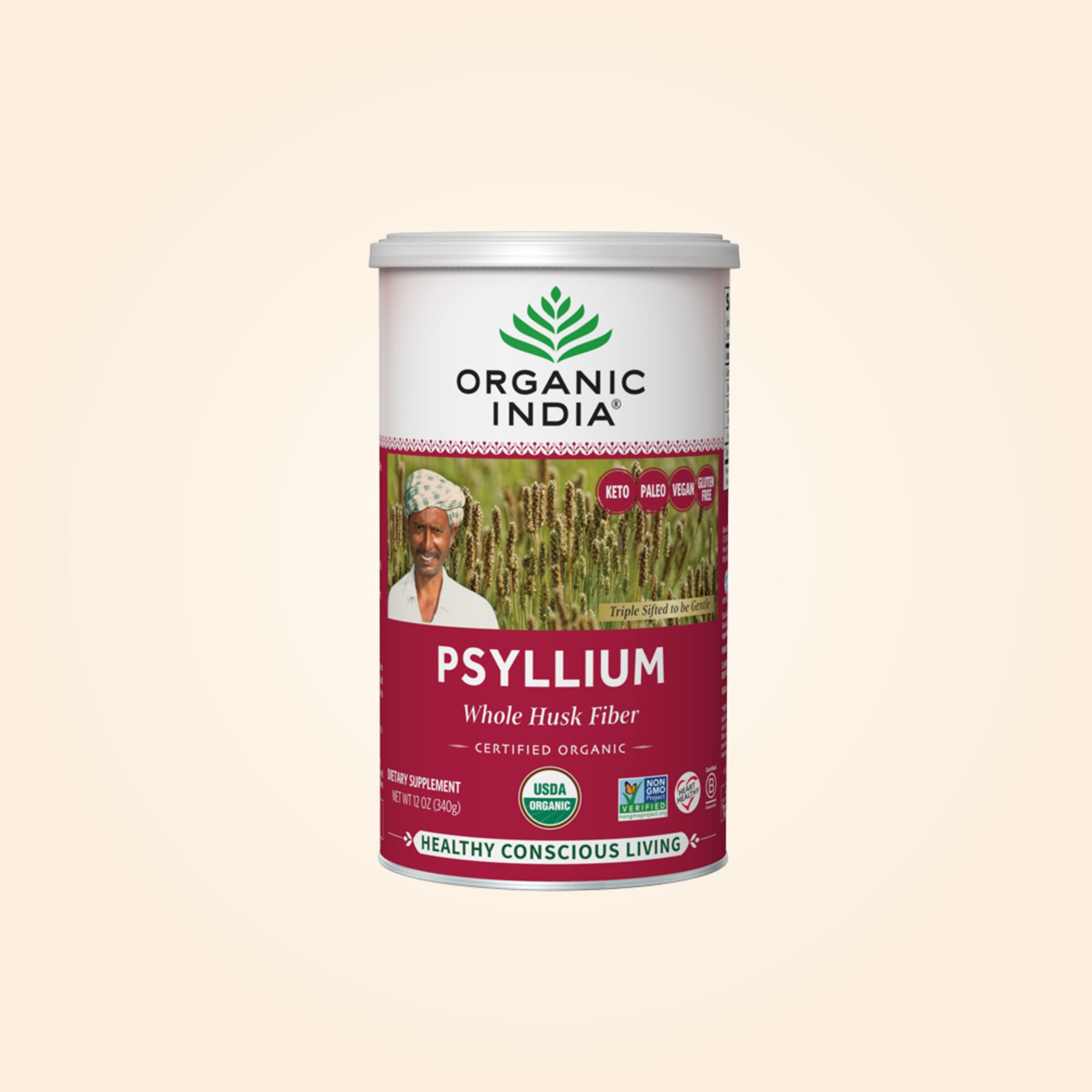 Psyllium Organic Whole Husk Fiber 68 Servings