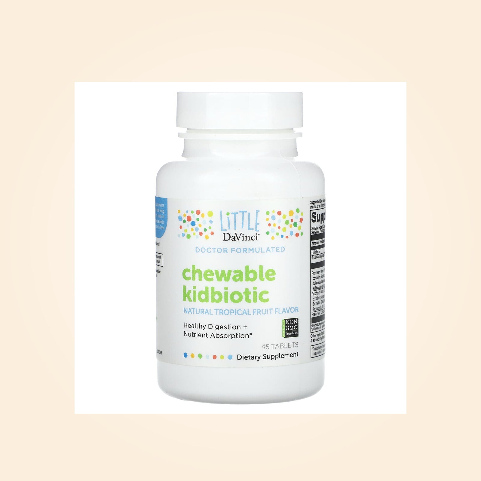 Chewable Kidbiotic Tropical Fruit 90 Tablets
